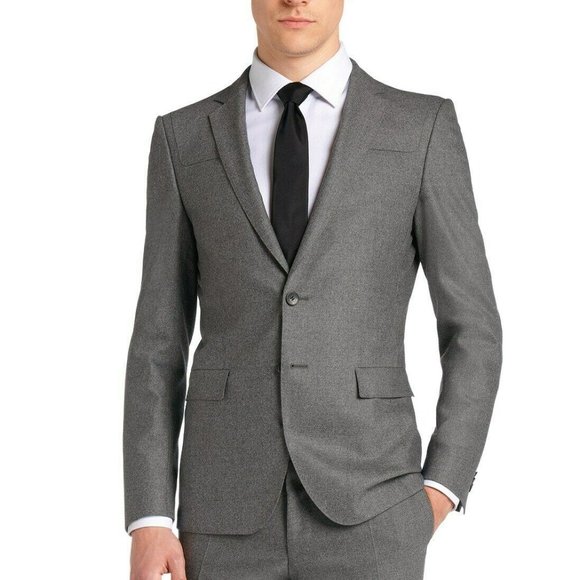 Hugo Boss Men's 'Randal' Grey Slim Fit Wool Sport Coat Blazer, 46R - Picture 1 of 6